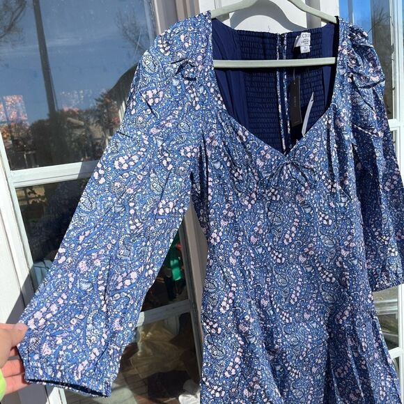 J Crew Liberty Sweetheart Long Sleeve Mini Dress in Bourton Bloom Fabric… - Picture 4 of 9